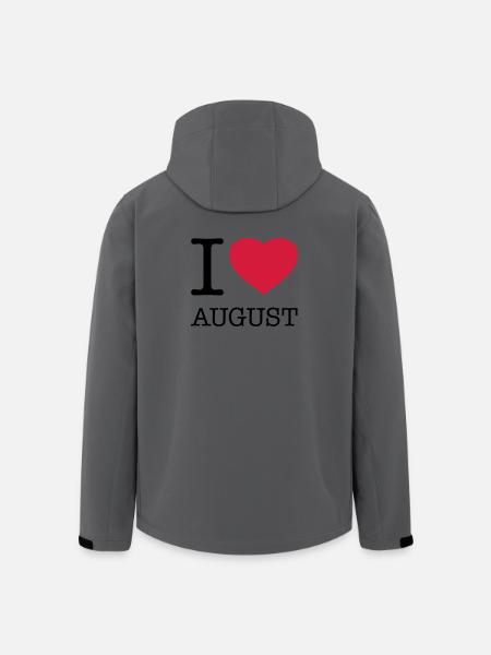 I LOVE AUGUST - Men’s Recycled Softshell Jacket by Stanley/Stella - anthracite