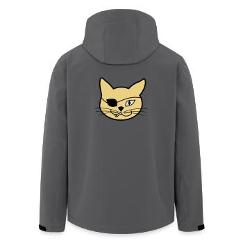 Pirate Kitteh - Veste softshell homme en polyester recyclé Stanley/Stella - charbon - Dos - AI Model Male 185 light (185cm)