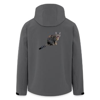 katze - Recycelte Männer Softshell-Jacke von Stanley/Stella - Anthrazit - Hinten - AI Model Male 185 light (185cm)