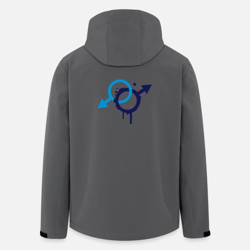 zwei männliche Symbole - Recycelte Männer Softshell-Jacke von Stanley/Stella - Anthrazit