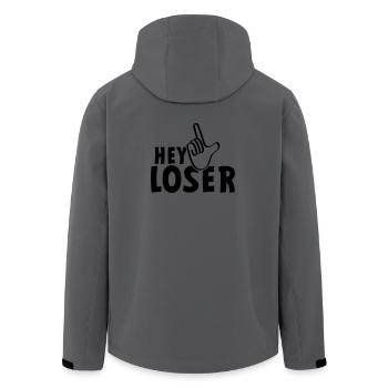 Hey loser. losers, weirdos, silly, neurd.... - Men’s Recycled Softshell Jacket by Stanley/Stella - anthracite - Back - AI Model Male 185 light (185cm)