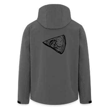 Pizza Slice Pärchen Valentinstag Essen Love - Recycelte Männer Softshell-Jacke von Stanley/Stella - Anthrazit - Hinten - AI Model Male 185 light (185cm)