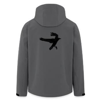 Rabe - Recycelte Männer Softshell-Jacke von Stanley/Stella - Anthrazit - Hinten - AI Model Male 185 light (185cm)
