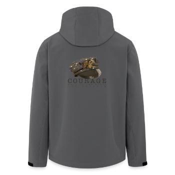 COURAGE POUR LA LIBERTÉ - Veste softshell homme en polyester recyclé Stanley/Stella - charbon - Dos - AI Model Male 185 light (185cm)