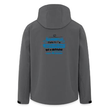 Amoureux d'une agricultrice - Veste softshell homme en polyester recyclé Stanley/Stella - charbon - Dos - AI Model Male 185 light (185cm)