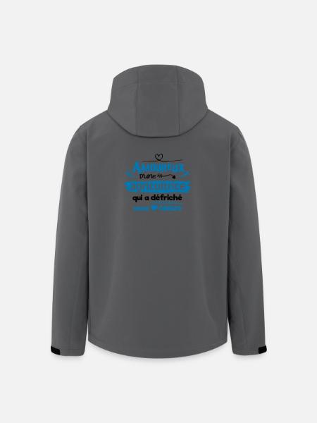 Amoureux d'une agricultrice - Veste softshell homme en polyester recyclé Stanley/Stella - charbon