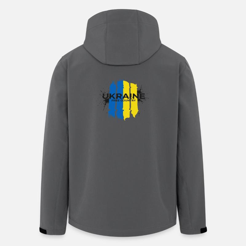 Ukraine Freie Landesflagge Kunst - Recycelte Männer Softshell-Jacke von Stanley/Stella - Anthrazit