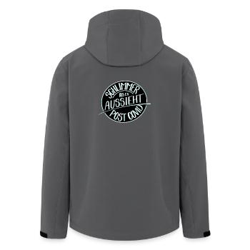 Schlimmer als es aussieht, Post Covid - Recycelte Männer Softshell-Jacke von Stanley/Stella - Anthrazit - Hinten - AI Model Male 185 light (185cm)