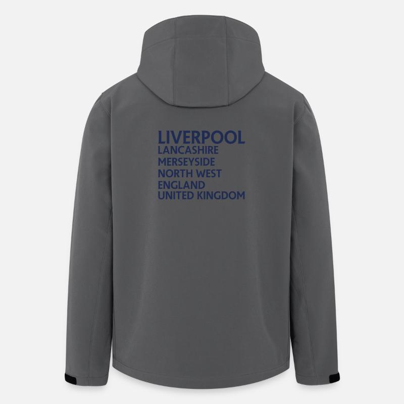 Liverpool – England Textdesign - Recycelte Männer Softshell-Jacke von Stanley/Stella - Anthrazit
