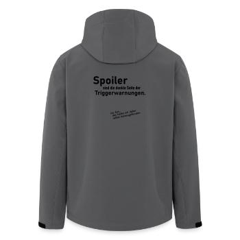 Trigger Spoiler - Recycelte Männer Softshell-Jacke von Stanley/Stella - Anthrazit - Hinten - AI Model Male 185 light (185cm)