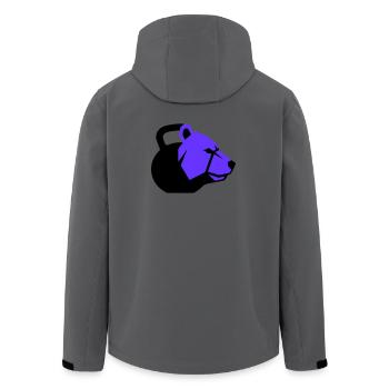 Kettlebell Bear Bear Dynamic Fitness - Men’s Recycled Softshell Jacket by Stanley/Stella - anthracite - Back - AI Model Male 185 light (185cm)
