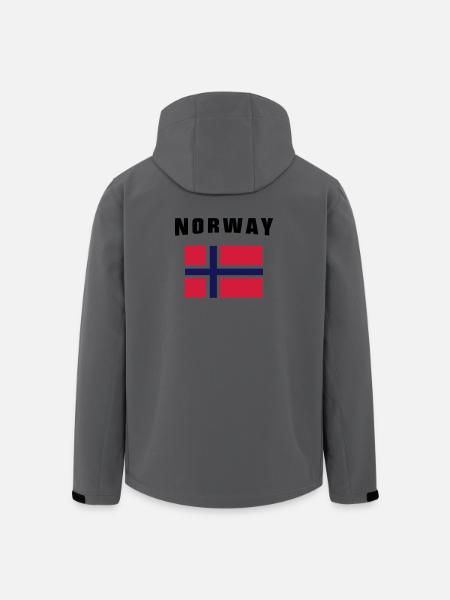Norway Flag - Veste softshell homme en polyester recyclé Stanley/Stella - charbon