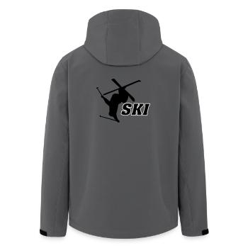 Ski - Men’s Recycled Softshell Jacket by Stanley/Stella - anthracite - Back - AI Model Male 185 light (185cm)