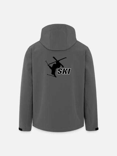 Ski - Veste softshell homme en polyester recyclé Stanley/Stella - charbon