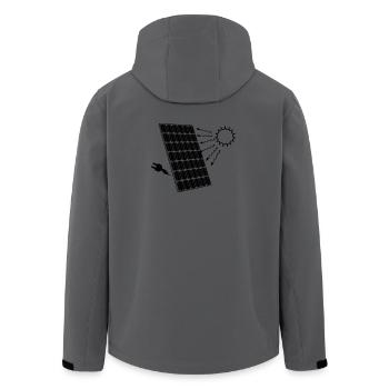 Panneau solaire avec soleil - Veste softshell homme en polyester recyclé Stanley/Stella - charbon - Dos - AI Model Male 185 light (185cm)