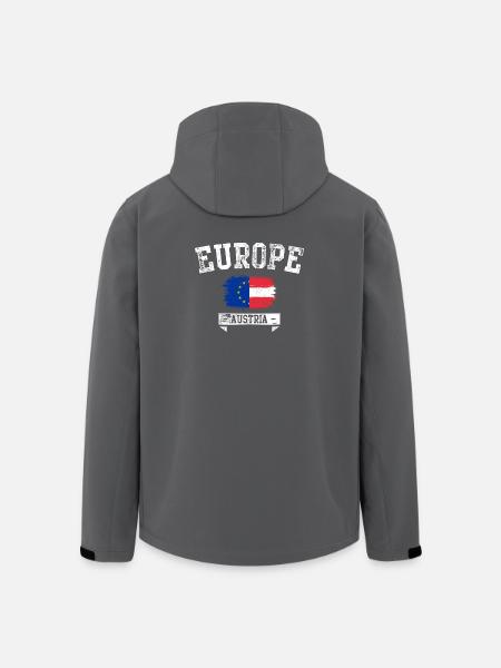 EuropeFlag Austria Brush - Men’s Recycled Softshell Jacket by Stanley/Stella - anthracite
