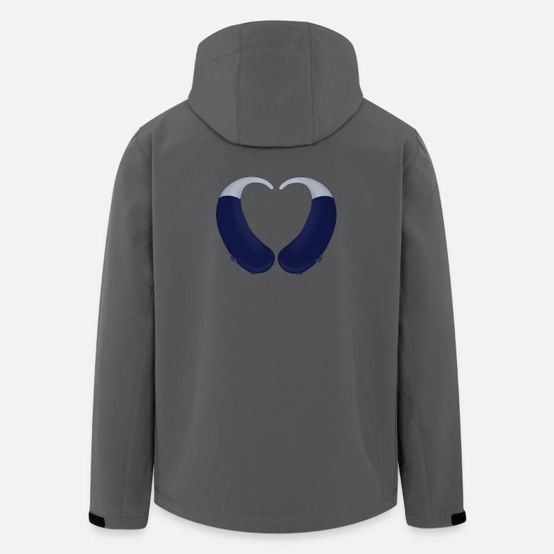 Aides cardiaques et auditives - Veste softshell homme en polyester recyclé Stanley/Stella - charbon