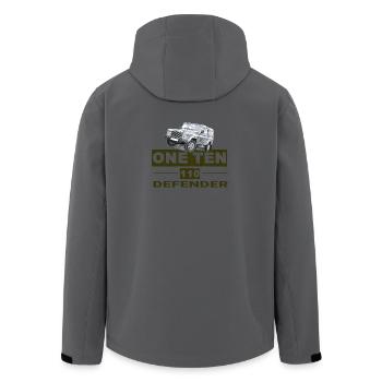 One Ten Defender 110 - Men’s Recycled Softshell Jacket by Stanley/Stella - anthracite - Back - AI Model Male 185 light (185cm)