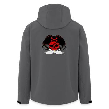Pirate rouge - Veste softshell homme en polyester recyclé Stanley/Stella - charbon - Dos - AI Model Male 185 light (185cm)