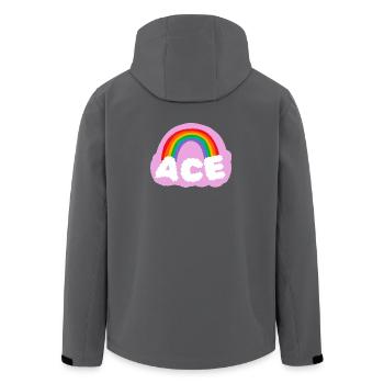 Asexuality, asexual, ace - Men’s Recycled Softshell Jacket by Stanley/Stella - anthracite - Back - AI Model Male 185 light (185cm)