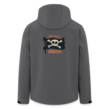 Just Be A Pirate - Recycelte Männer Softshell-Jacke von Stanley/Stella - Anthrazit - Hinten - AI Model Male 185 light (185cm)