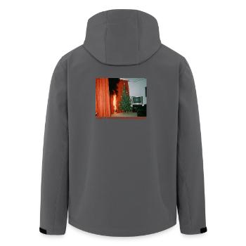 Chaotisches Weihnachtsfest - Recycelte Männer Softshell-Jacke von Stanley/Stella - Anthrazit - Hinten - AI Model Male 185 light (185cm)