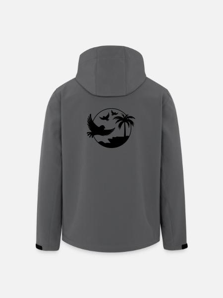 Paradise Island Birds - Men’s Recycled Softshell Jacket by Stanley/Stella - anthracite