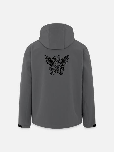 mittelalter-wappen-drache-heraldik-symbol_2 - Recycelte Männer Softshell-Jacke von Stanley/Stella - Anthrazit
