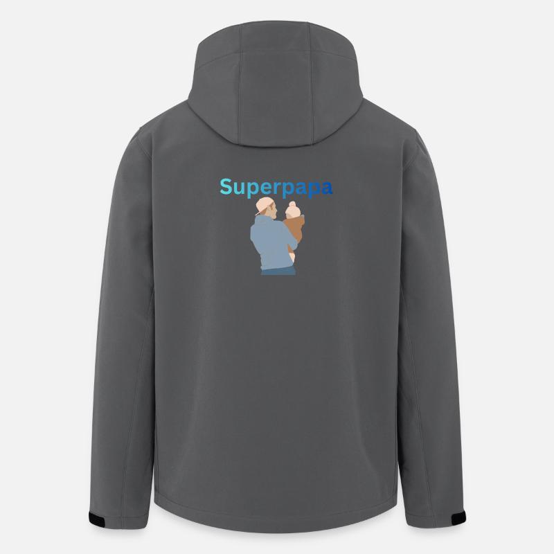 LIEBEVOLL Superpapa - Recycelte Männer Softshell-Jacke von Stanley/Stella - Anthrazit