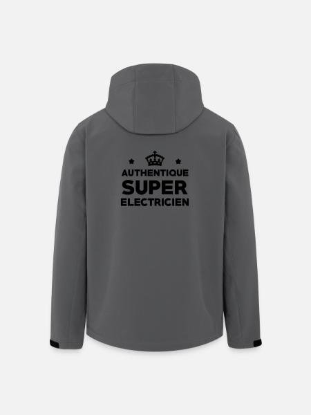 Authentique Super Électricien : Design Pro Métier - Veste softshell homme en polyester recyclé Stanley/Stella - charbon