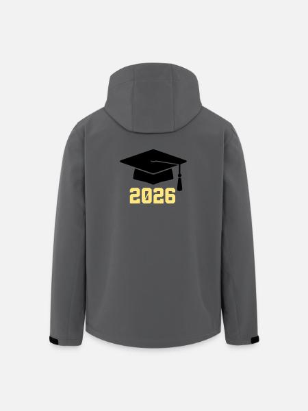 Graduate 2026 Bachelor Hat - Men’s Recycled Softshell Jacket by Stanley/Stella - anthracite