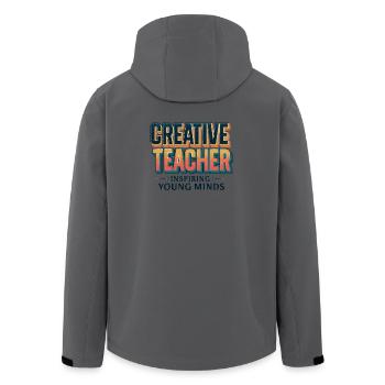 Prof créatif rétro vintage - Veste softshell homme en polyester recyclé Stanley/Stella - charbon - Dos - AI Model Male 185 light (185cm)