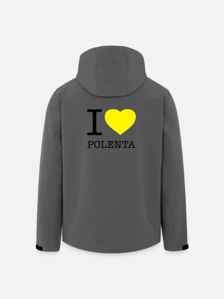 J’ADORE LE MAÏS POLENTA - Veste softshell homme en polyester recyclé Stanley/Stella - charbon