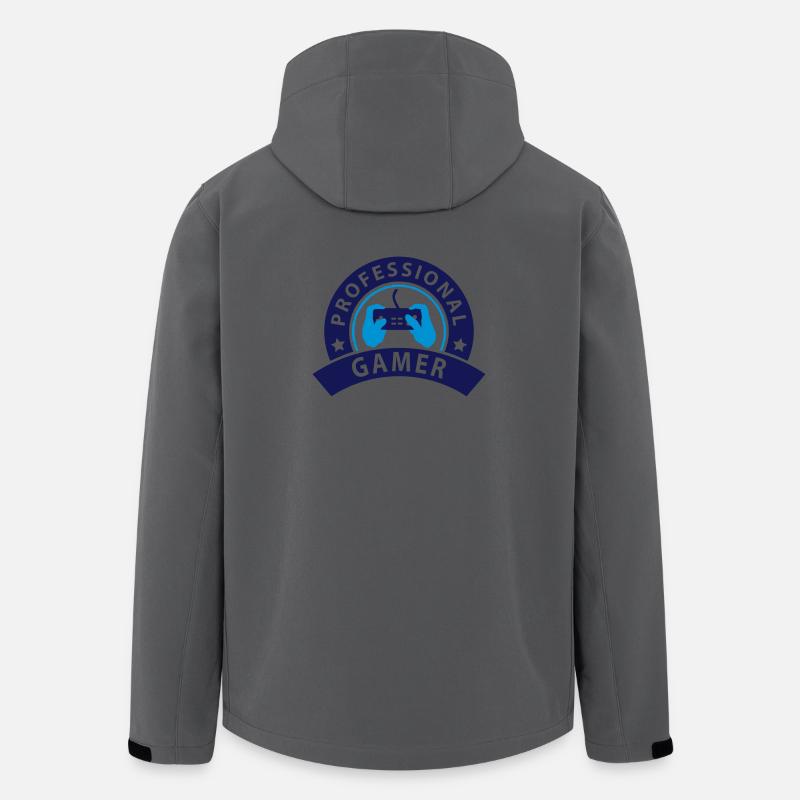 prof_gamer_1 - Recycelte Männer Softshell-Jacke von Stanley/Stella - Anthrazit