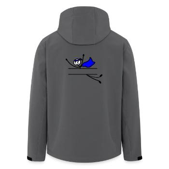 Fliegender Held mit Umhang, Strahl dazwischen zu besitzen t - Recycelte Männer Softshell-Jacke von Stanley/Stella - Anthrazit - Hinten - AI Model Male 185 light (185cm)