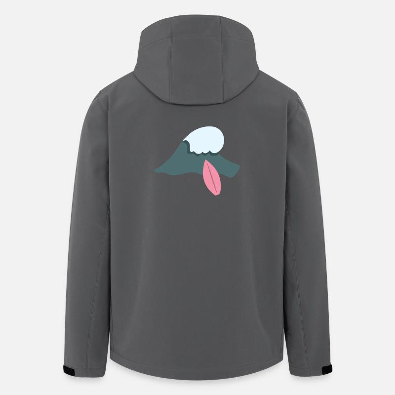 Surfing Wellenreiten - Recycelte Männer Softshell-Jacke von Stanley/Stella - Anthrazit