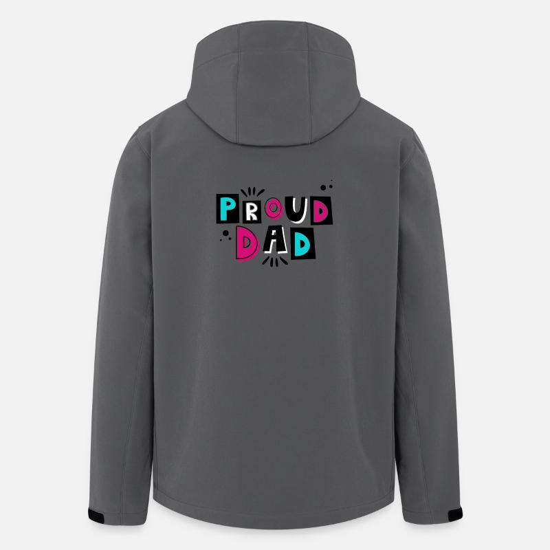 Stolzer Papa - Das perfekte Geschenk für Väter - Recycelte Männer Softshell-Jacke von Stanley/Stella - Anthrazit