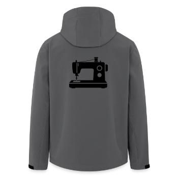 sewing machine - Men’s Recycled Softshell Jacket by Stanley/Stella - anthracite - Back - AI Model Male 185 light (185cm)