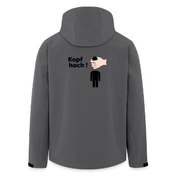 Kopf hoch - Recycelte Männer Softshell-Jacke von Stanley/Stella - Anthrazit - Hinten - AI Model Male 185 light (185cm)