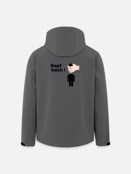Kopf hoch - Recycelte Männer Softshell-Jacke von Stanley/Stella - Anthrazit