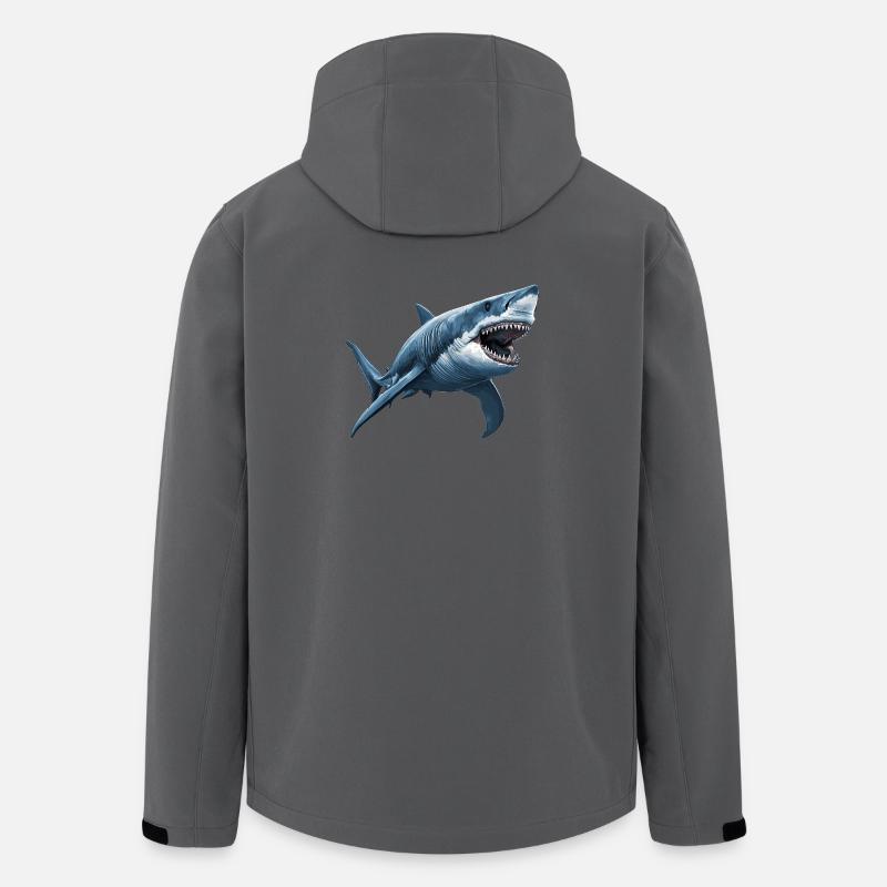 Requins Requin - Veste softshell homme en polyester recyclé Stanley/Stella - charbon