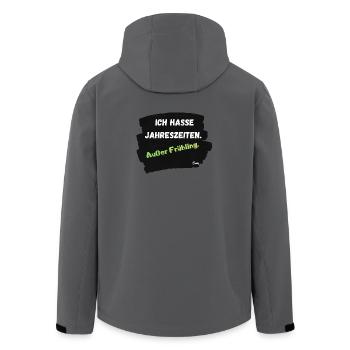 Ich hasse Jahreszeiten Außer Frühling - Recycelte Männer Softshell-Jacke von Stanley/Stella - Anthrazit - Hinten - AI Model Male 185 light (185cm)