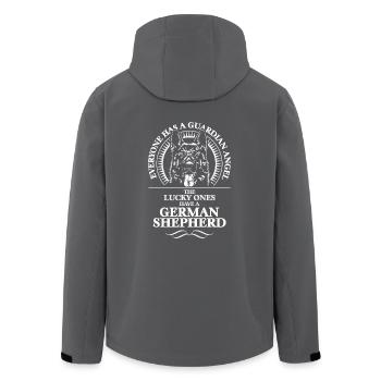 GERMAN SHEPHERD Guardian Angel - Recycelte Männer Softshell-Jacke von Stanley/Stella - Anthrazit - Hinten - AI Model Male 185 light (185cm)