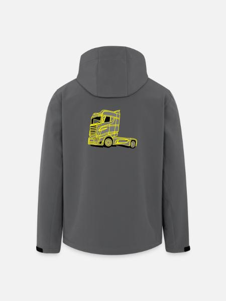 LKW Brummi - Recycelte Männer Softshell-Jacke von Stanley/Stella - Anthrazit