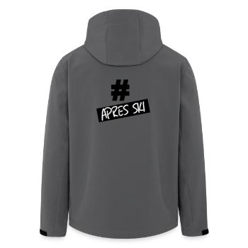 hastag apres ski - Men’s Recycled Softshell Jacket by Stanley/Stella - anthracite - Back - AI Model Male 185 light (185cm)