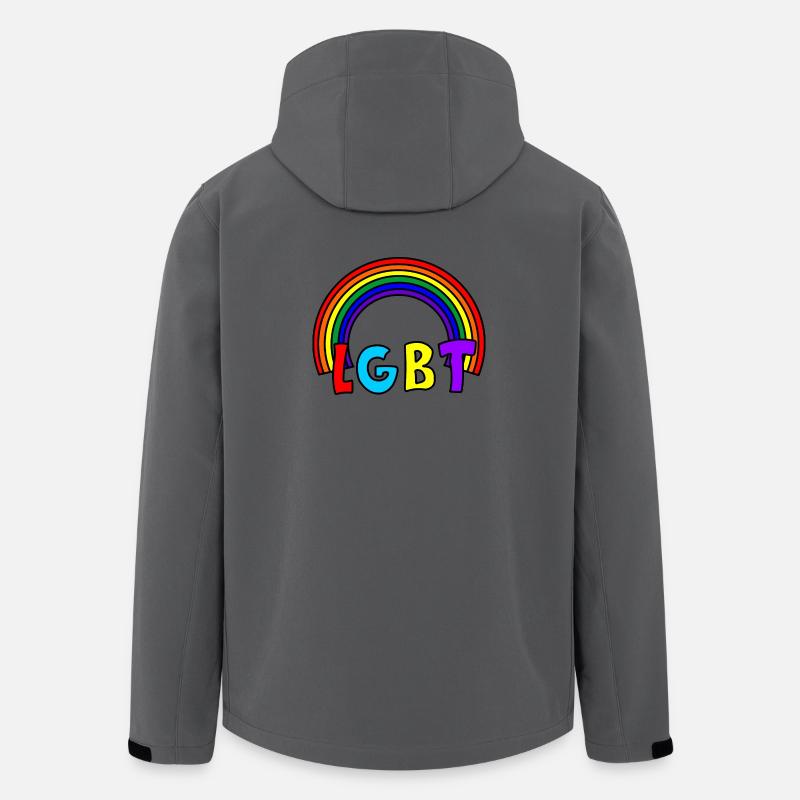 LGBT-Regenbogen - Recycelte Männer Softshell-Jacke von Stanley/Stella - Anthrazit
