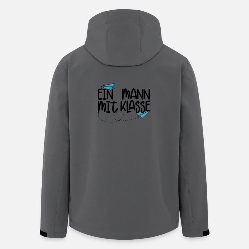 Ein Mann mit Klasse - (schwarz) - Recycelte Männer Softshell-Jacke von Stanley/Stella - Anthrazit