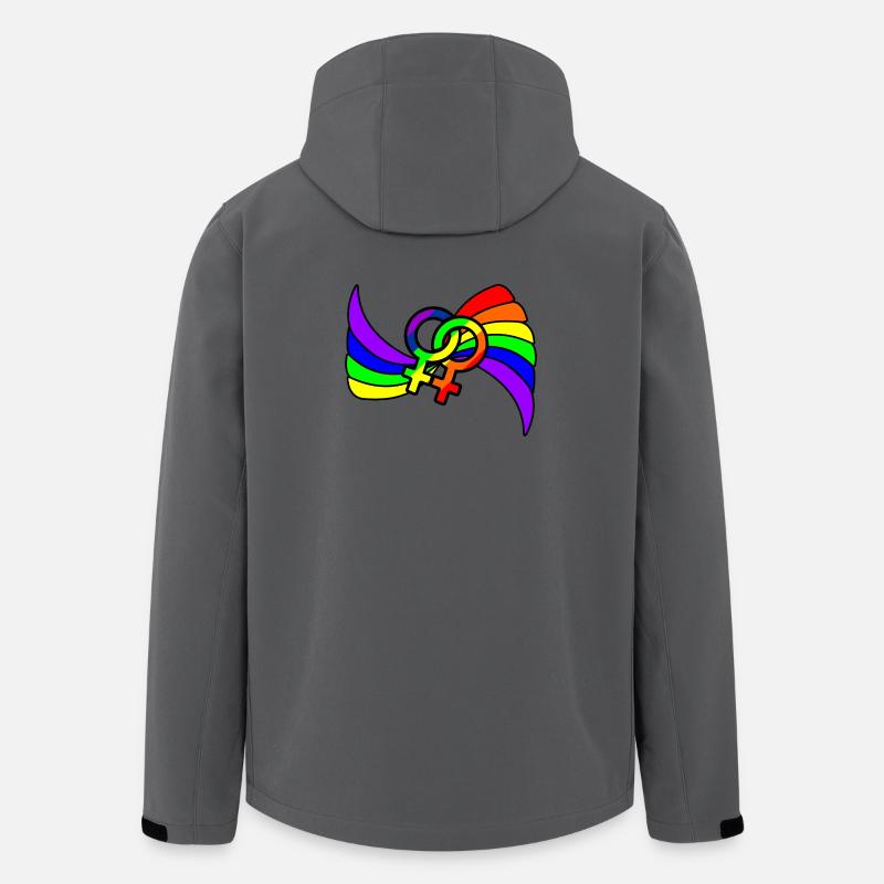 Rainbow lesbies proud logo - Men’s Recycled Softshell Jacket by Stanley/Stella - anthracite