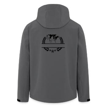 Cows monogram - Men’s Recycled Softshell Jacket by Stanley/Stella - anthracite - Back - AI Model Male 185 light (185cm)