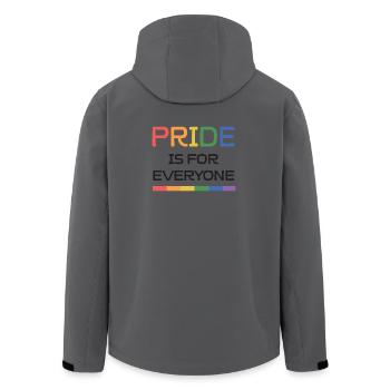 LGBTQ Pride Month - Pride is For Everyone - Men’s Recycled Softshell Jacket by Stanley/Stella - anthracite - Back - AI Model Male 185 light (185cm)